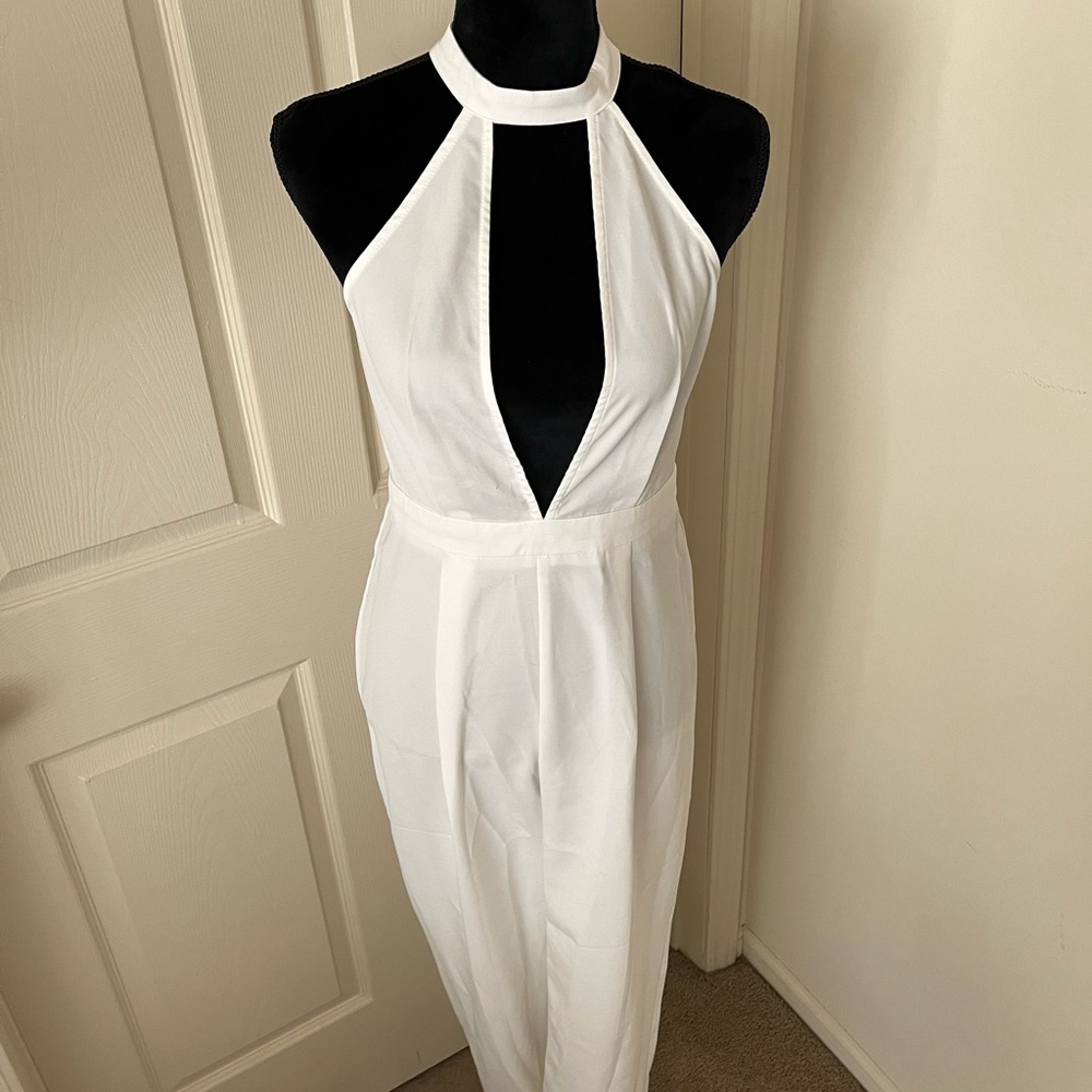 Misguided White Jumpsuit